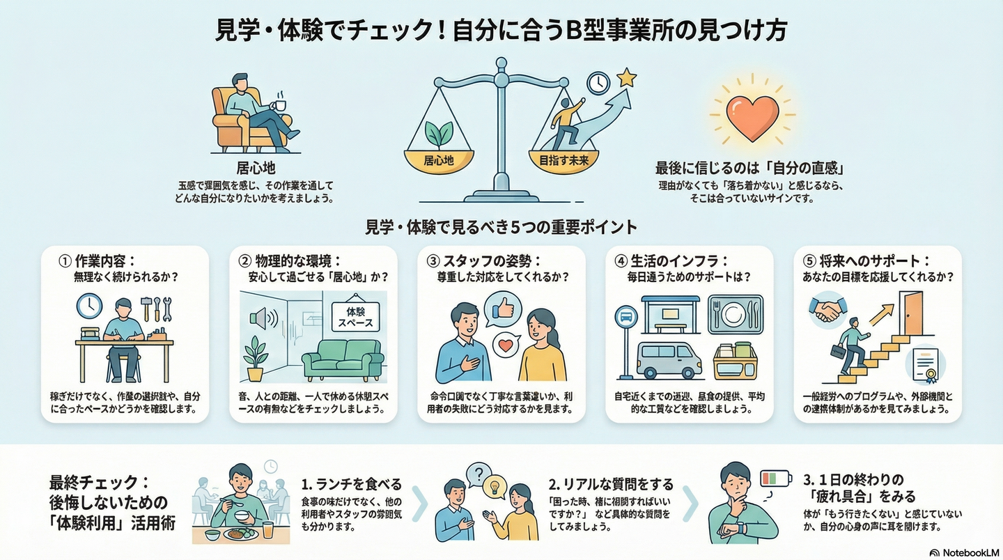 失敗しない事業所選び｜見学・体験利用で見極めるべき5つのポイント