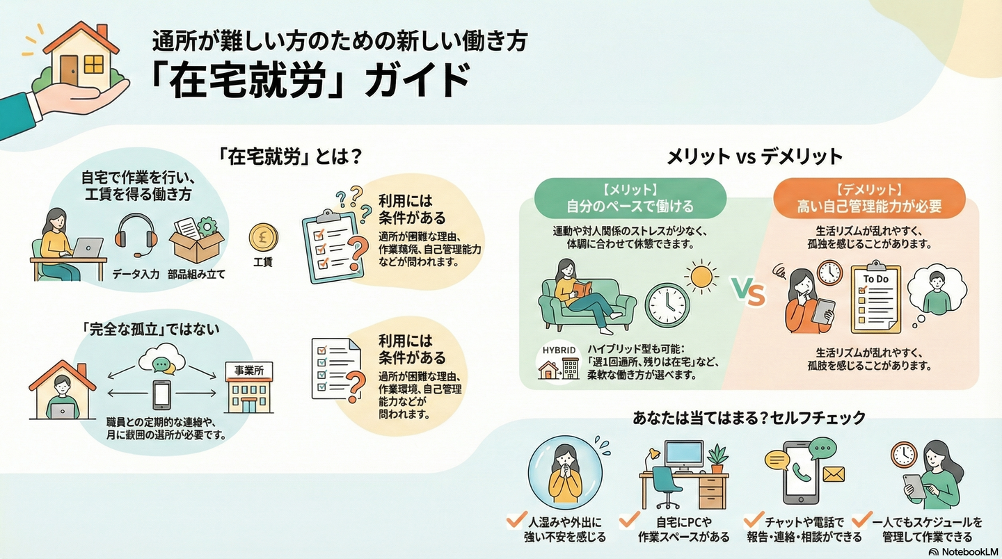 「在宅就労」という働き方。通所が難しい方のためのB型事業所活用法