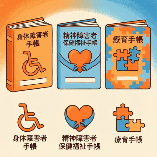 障害者手帳の種類と等級（身体・精神・療育）の違いとは？メリットと取得方法