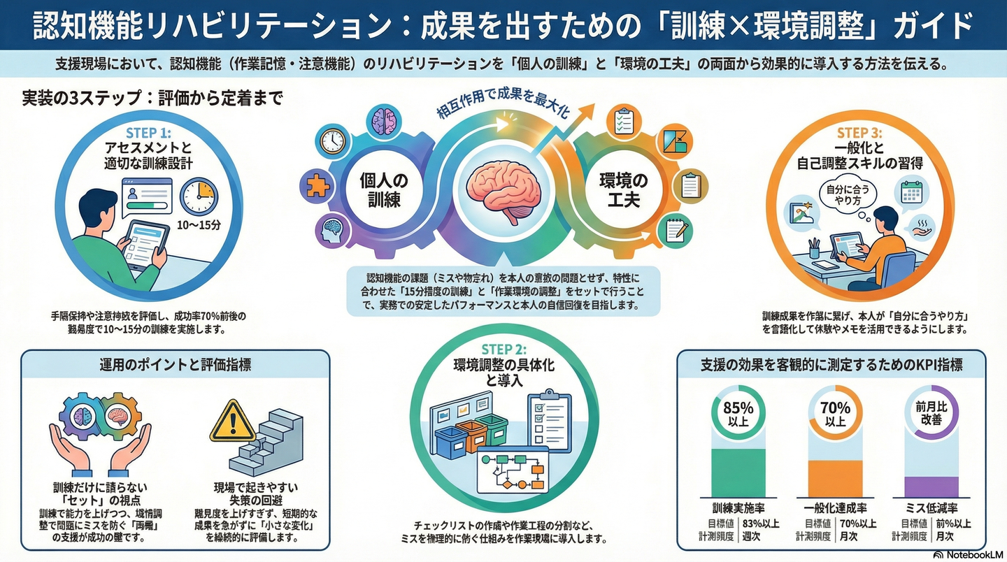 認知機能リハビリテーション：作業記憶と注意機能の強化