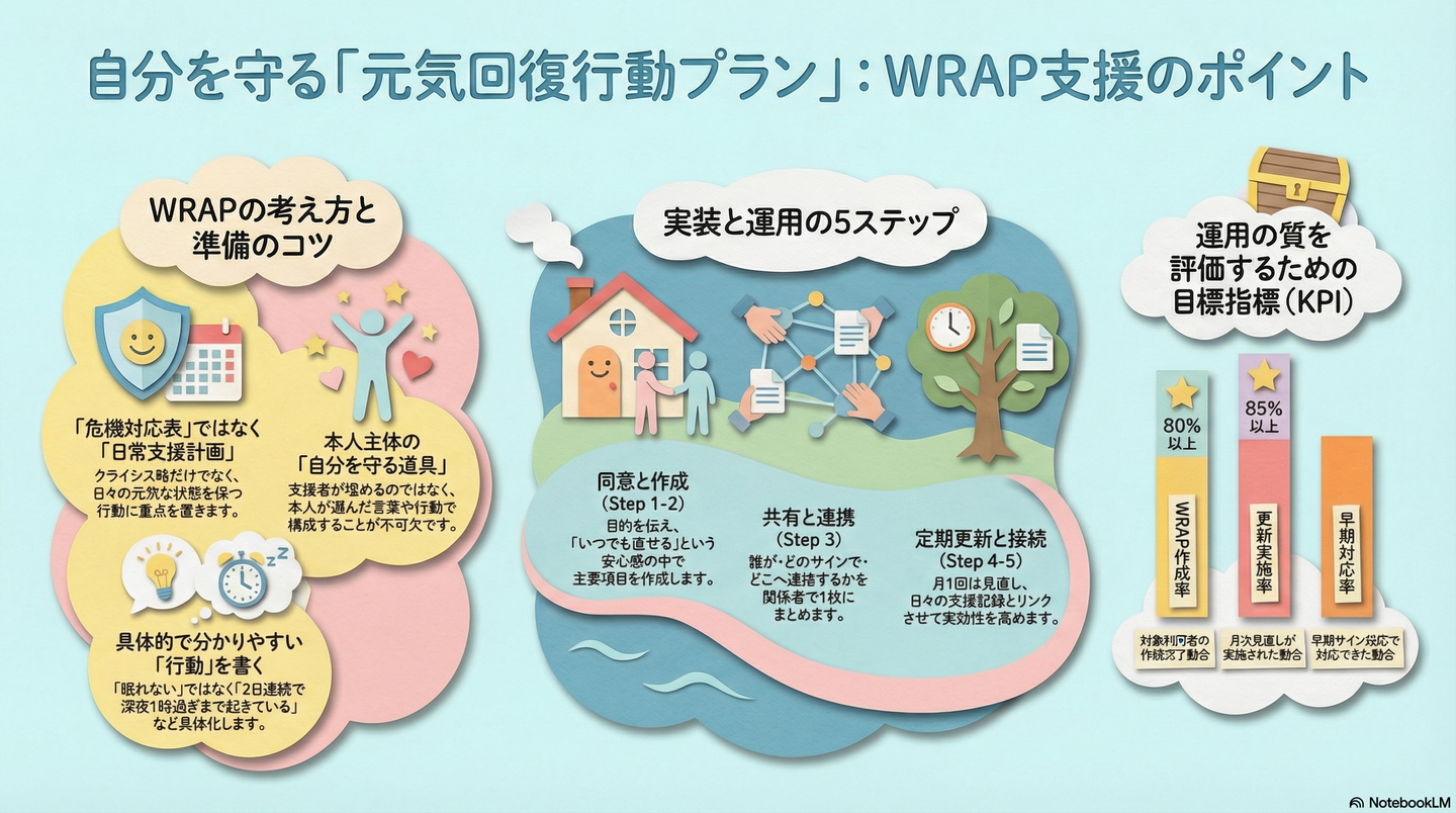 WRAP（元気回復行動プラン）の作成支援