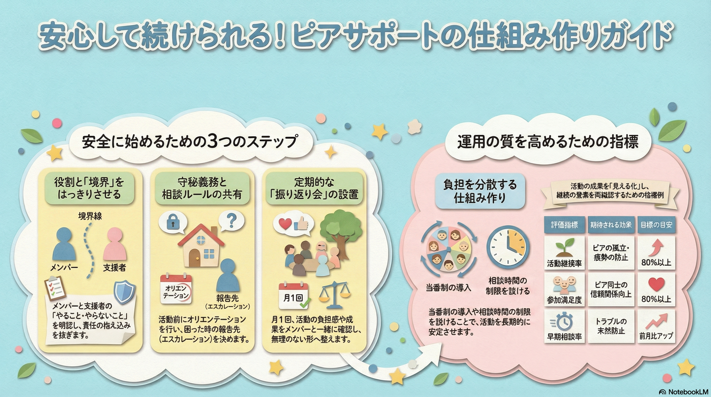 ピアサポート活動の支援の仕組み作り