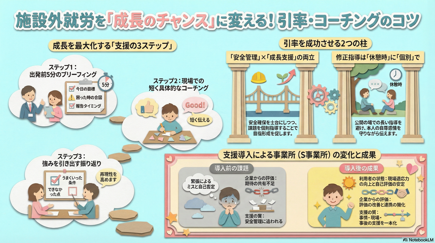 施設外就労の引率とコーチング技術