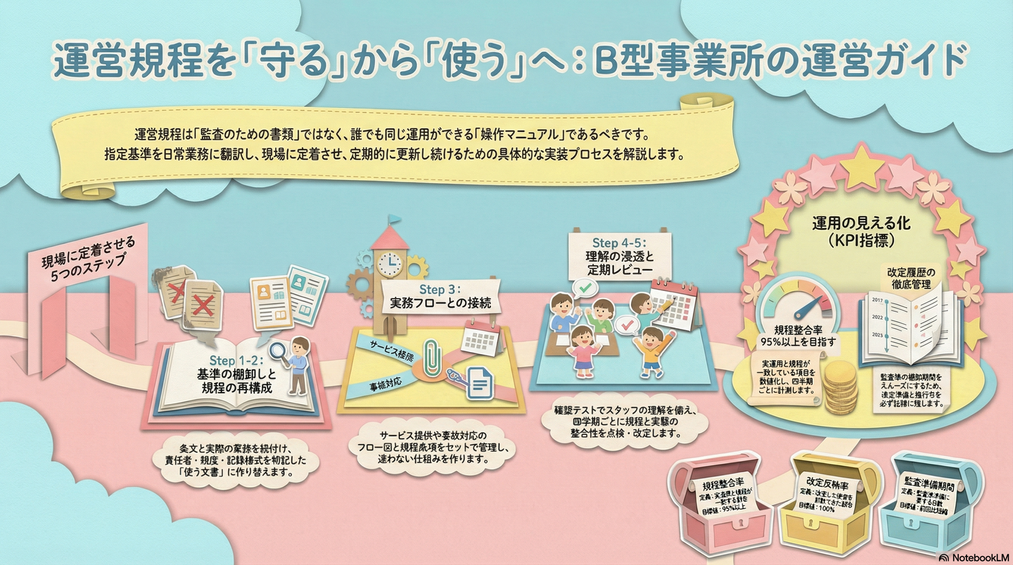 B型事業所の指定基準と運営規程の徹底解説