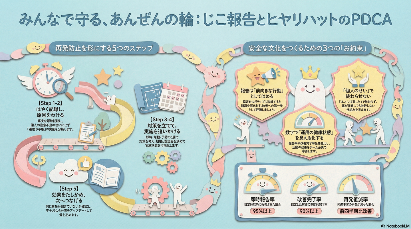 事故報告とヒヤリハット：再発防止のPDCA