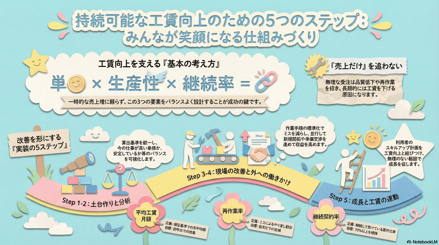 平均工賃月額の算出と向上施策