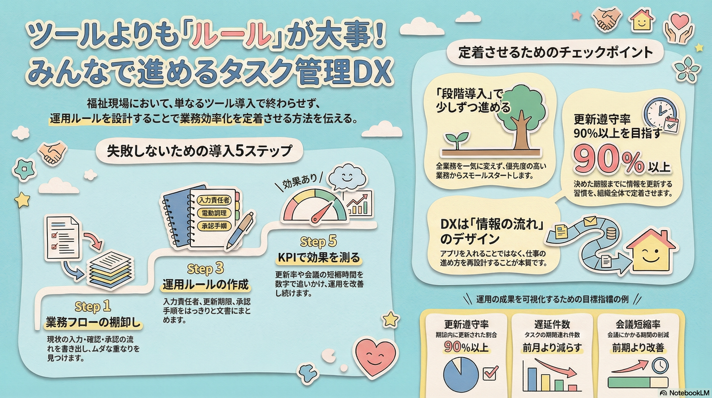 タスク管理と業務効率化：DXツールの活用