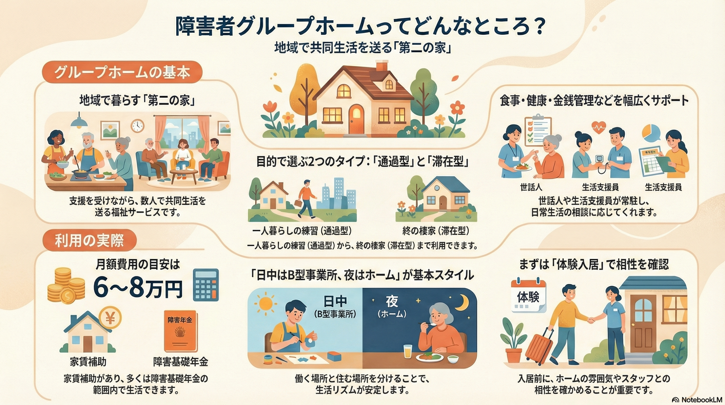 グループホームとは？障害者総合支援法に基づく「共同生活援助」の仕組み