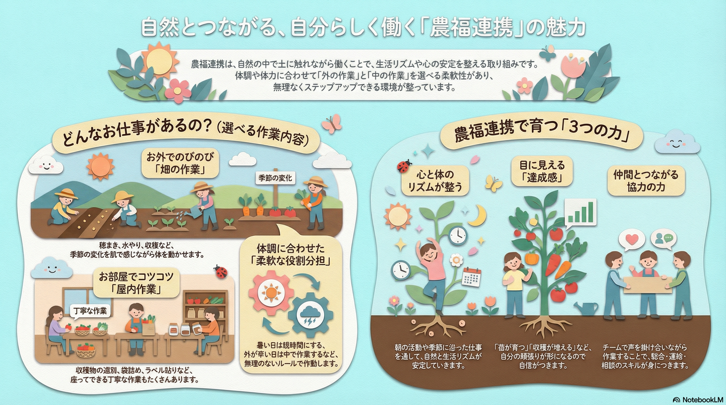 農福連携の魅力｜自然に触れながら働くB型事業所の仕事と成長ポイント