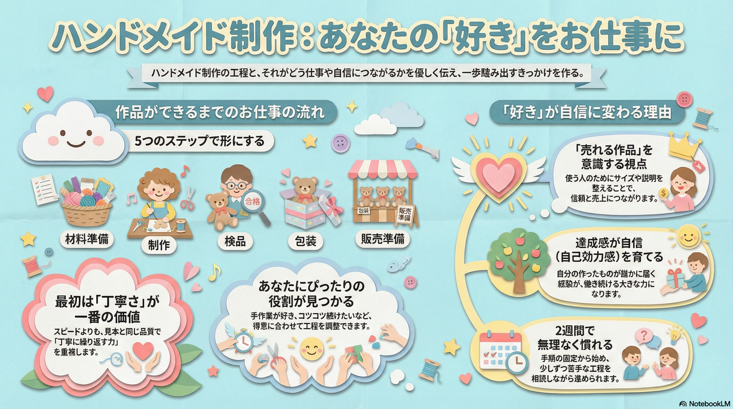 ハンドメイド制作の仕事｜「作る楽しさ」を工賃とやりがいにつなげる方法