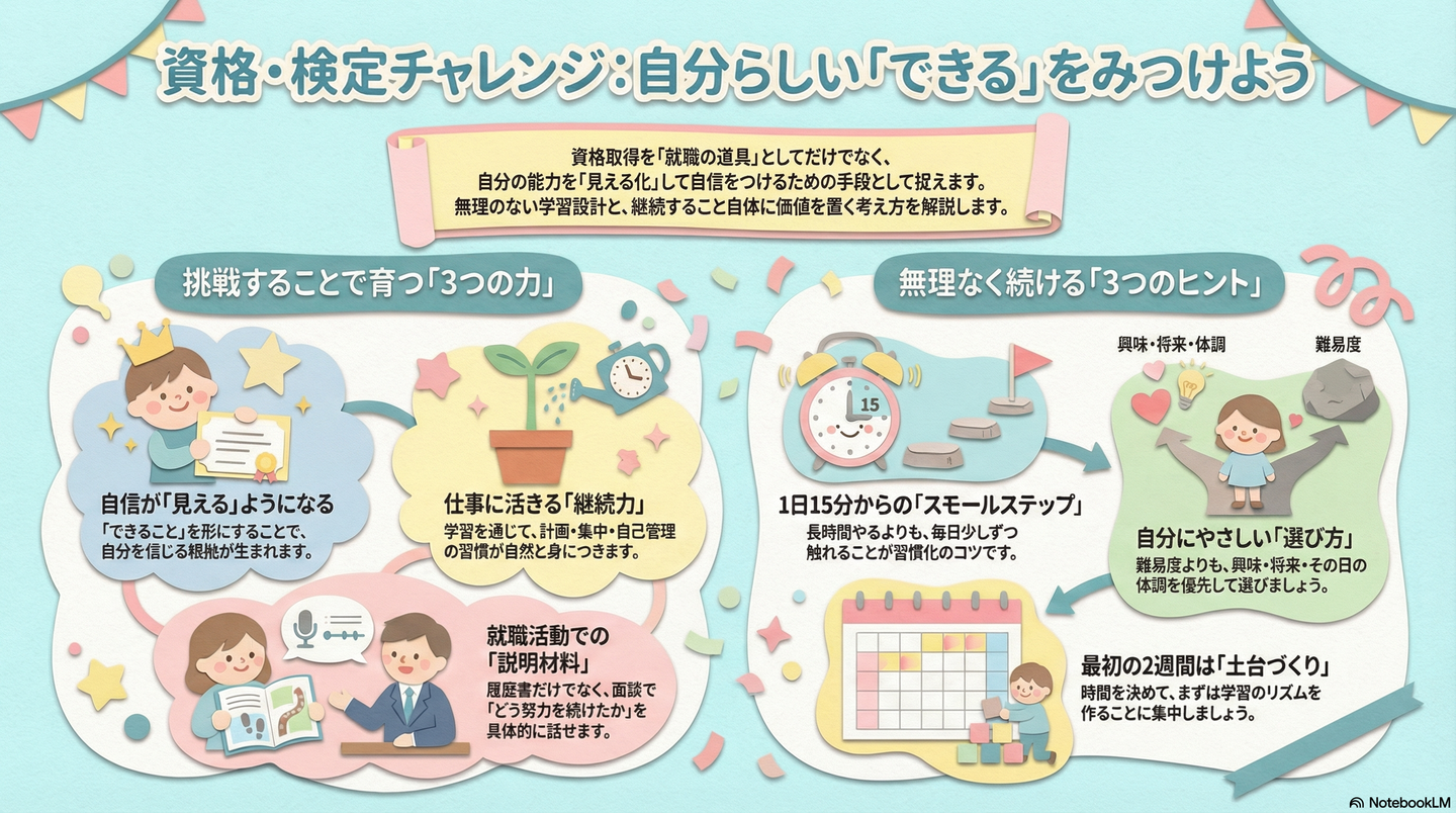 資格・検定に挑戦する意味｜B型事業所で「できること」を見える化する方法