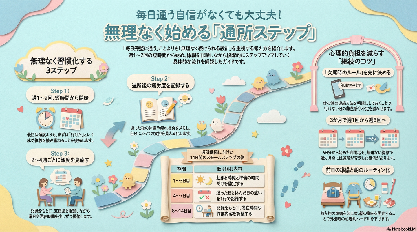 【Q&A】毎日通う自信がない…それでも始められる通所ステップ