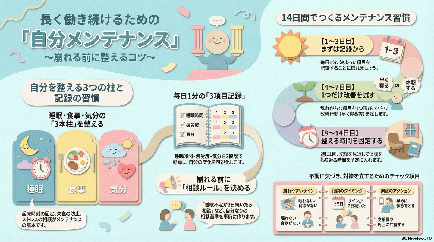 長く働き続けるための「自分メンテナンス」｜体調と気分を守る実践法