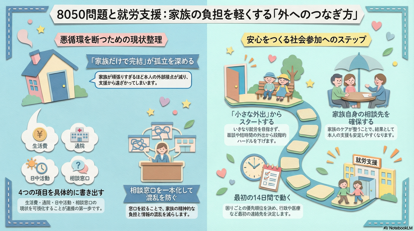 8050問題と就労支援｜家族だけで抱えないための現実的な支援活用法