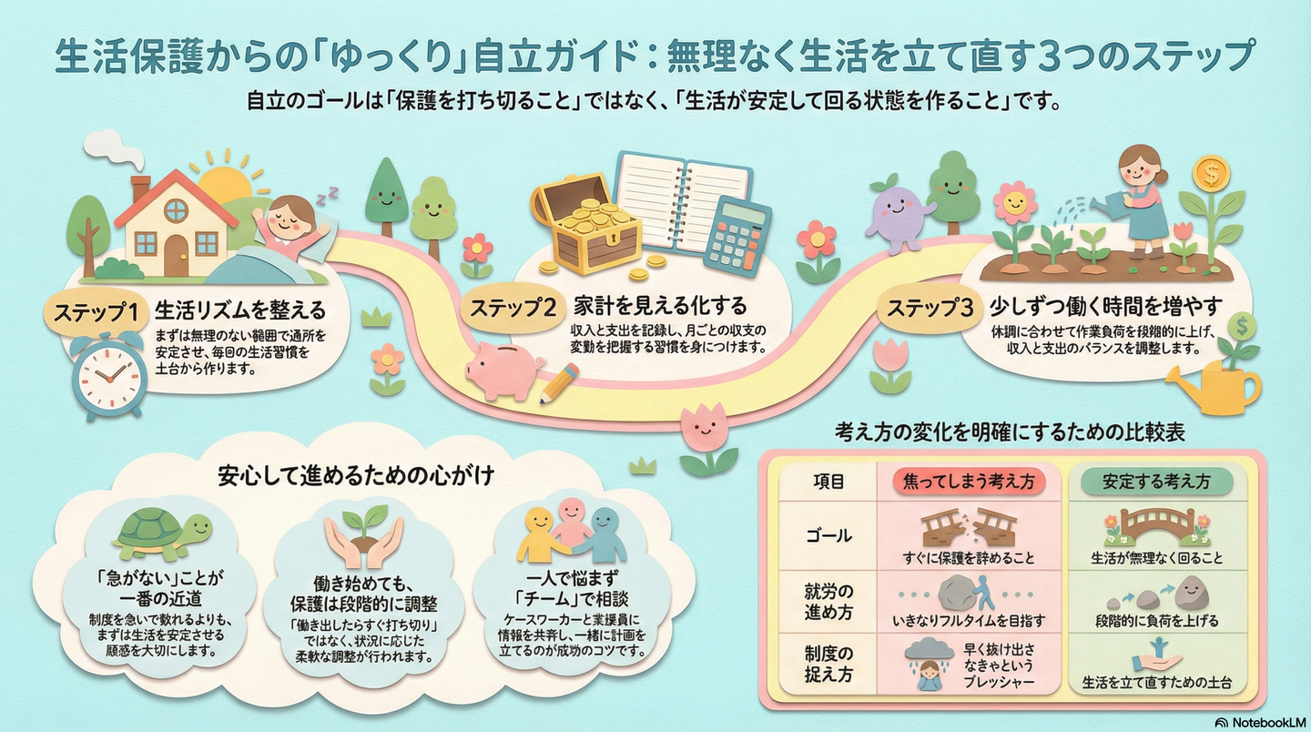 生活保護からの自立戦略｜就労支援を活かして段階的に生活を立て直す