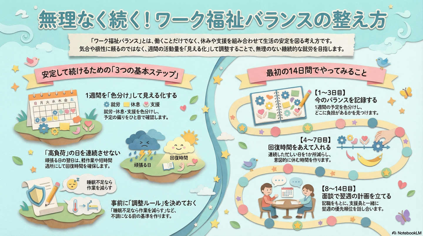 ワーク福祉バランスの整え方｜働く・休む・支援を両立する実践ガイド