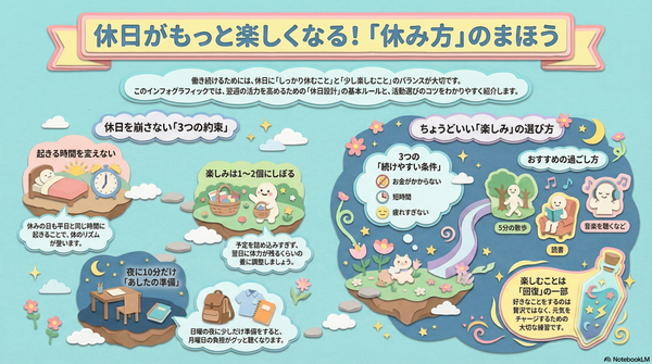 休日の過ごし方と「楽しむ力」の育て方｜回復と充実を両立するコツ