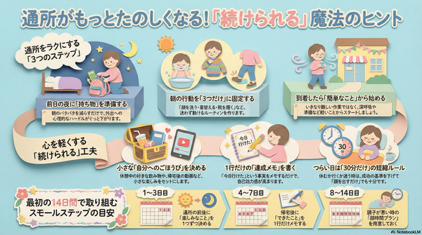 通所を「楽しみに」変える方法｜続かない不安を減らす習慣づくり