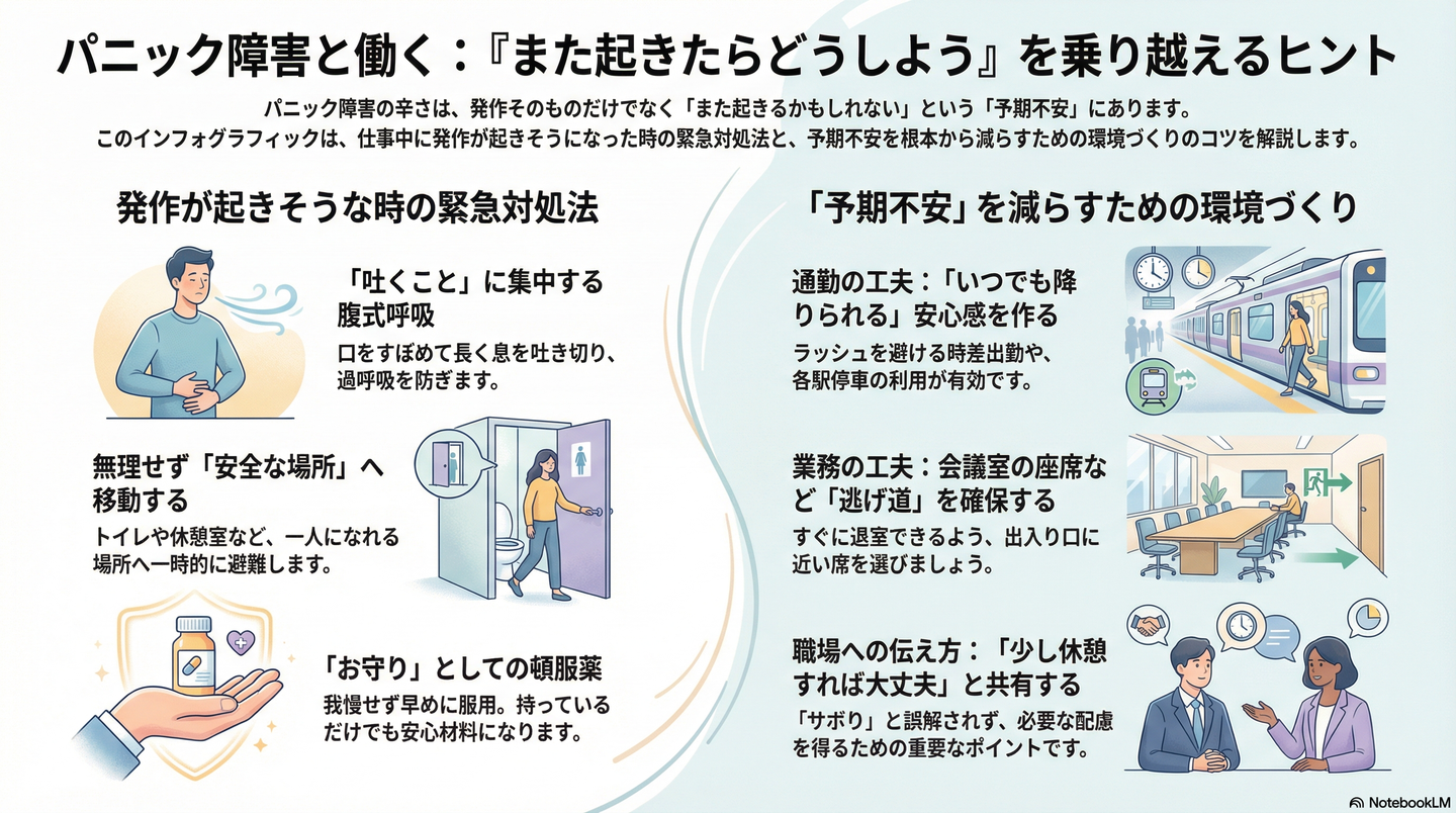 パニック障害と予期不安への対応｜「また発作が起きたら…」の恐怖を和らげる働き方