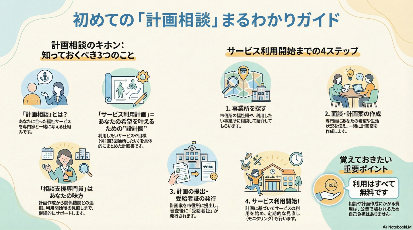 「計画相談」とは？相談支援専門員の役割とサービス利用計画の重要性