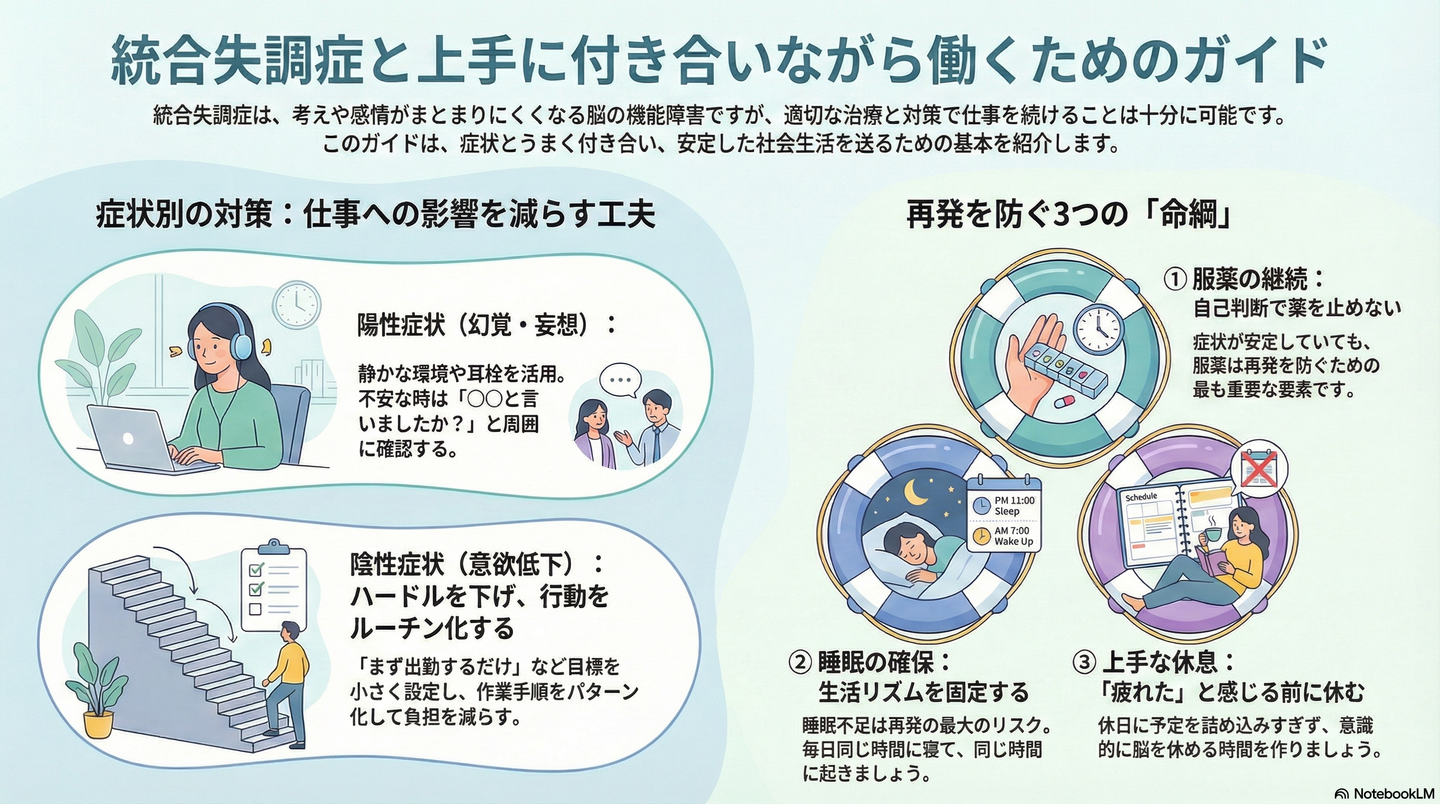 統合失調症と仕事・生活リズム｜「陽性・陰性症状」と付き合いながら働くコツ