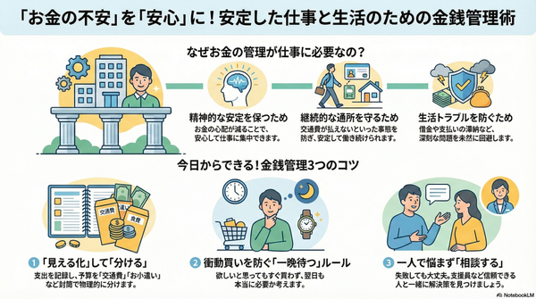 【生活スキル】金銭管理｜安定した生活と就労を支える「お金の付き合い方」 要約図解