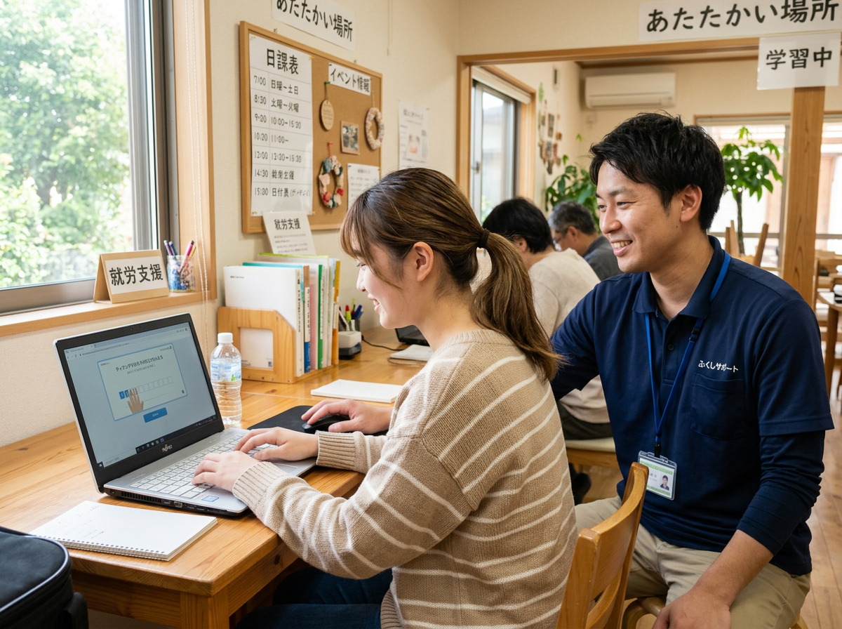 PC学習をサポートしている様子