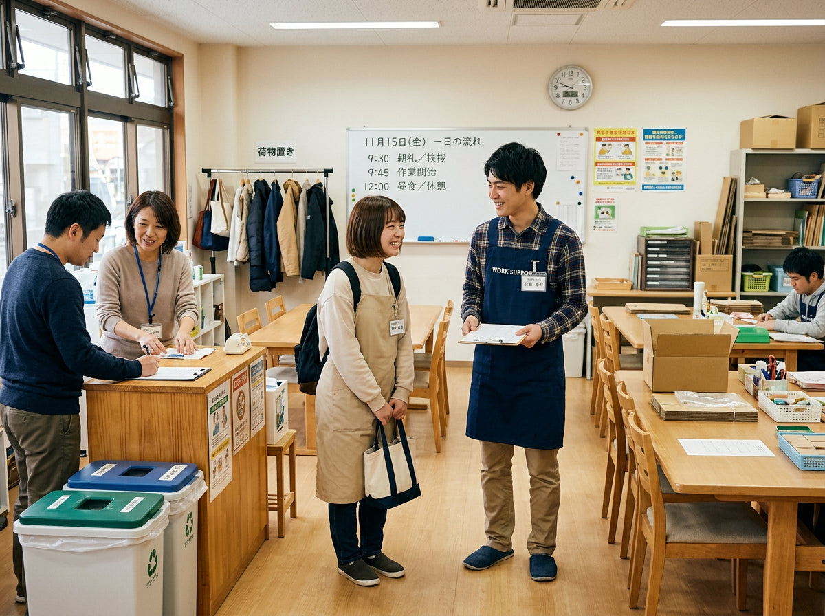通う頻度や一日の流れを相談する様子