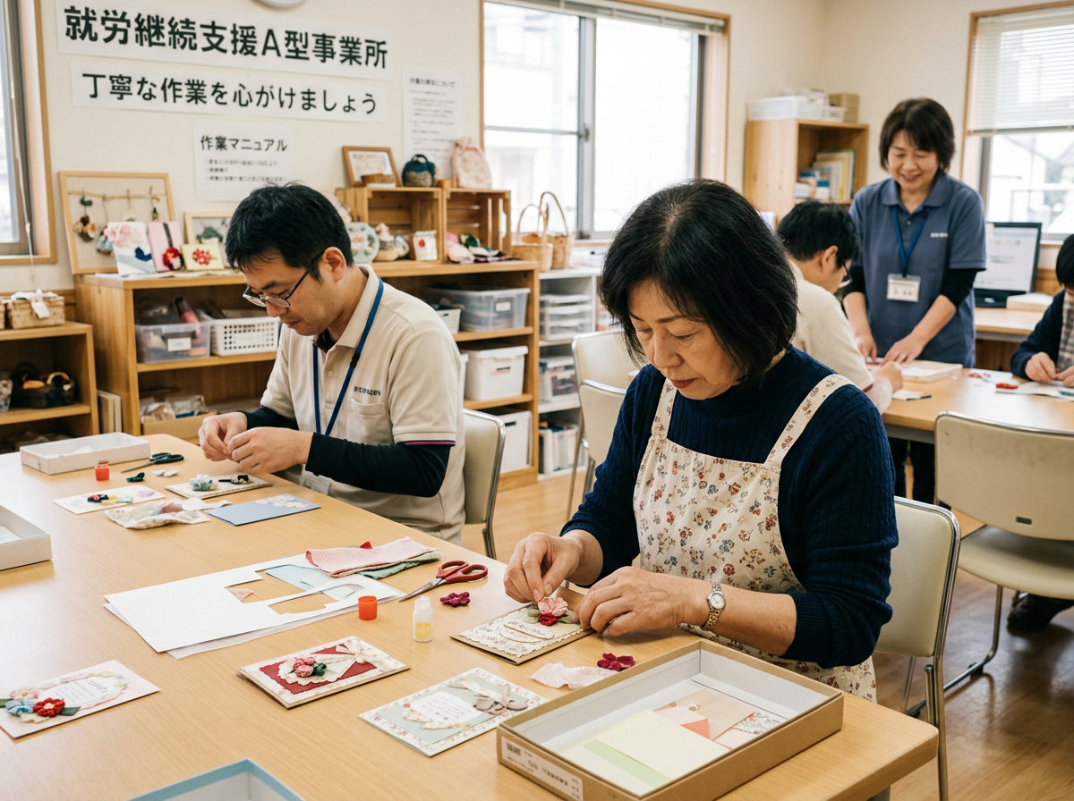 軽作業を見学する様子